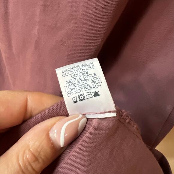 Xirena Wiley T-Shirt Long Sleeve Maxi Dress In Dusty Rose Pink MEDIUM - Picture 7 of 8